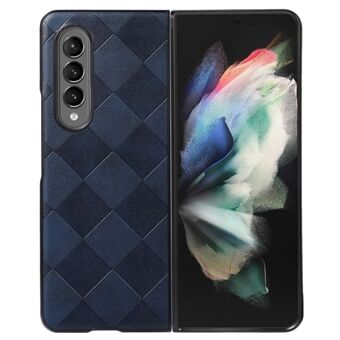 För Samsung Galaxy Z Fold4 5G Grid Texture Slim Tunt Telefonfodral Bumper Hard PC Hybrid Anti- Scratch Shell