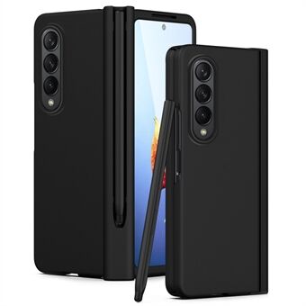 För Samsung Galaxy Z Fold4 5G Hard PC Gångjärn Design Telefonfodral Dropsäkert skal med skärmskydd i härdat glas + Stylus Penna