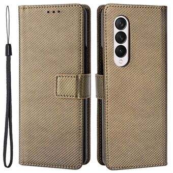 För Samsung Galaxy Z Fold4 5G plånbok telefonfodral Diamond Texture Stand PU Läder Skyddande Folio Flip Cover