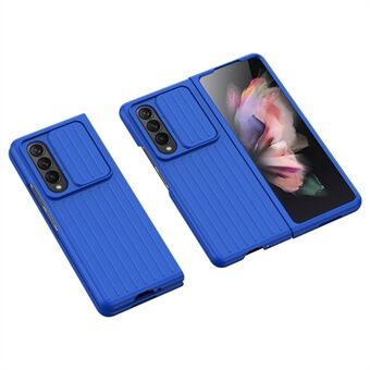 För Samsung Galaxy Z Fold4 5G Bagagefodral Randig design Vikbart telefonfodral Skjutkameraskydd Hårt PC-fodral