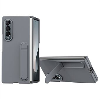 För Samsung Galaxy Z Fold4 5G-skal med ställfunktion, PC-telefonfodral med legerad linsring