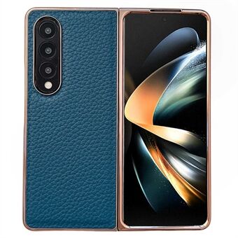 För Samsung Galaxy Z Fold4 5G Star Series Stötsäkert telefonfodral PU-läderbelagd hård PC Nano galvanisering skalskydd