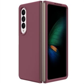 För Samsung Galaxy Z Fold4 5G Enfärgad IMD TPU+PC-fodral Fallsäkert hopfällbart telefonfodral med skärmfilm av härdat glas