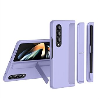 Tunt telefonfodral för Samsung Galaxy Z Fold4 5G HAD PC Kickstand-fodral med pennhållare