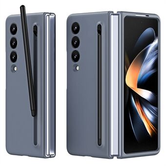 För Samsung Galaxy Z Fold4 5G-fodral med styluspenna, gummerat PC-vikbart telefonfodral.