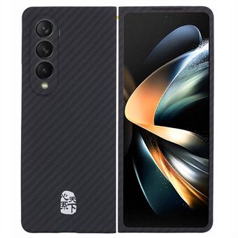 För Samsung Galaxy Z Fold4 5G-fodral 1500D Grov Textur Aramidfiber Stötsäker Smarttelefonskal (Precis utskärning)