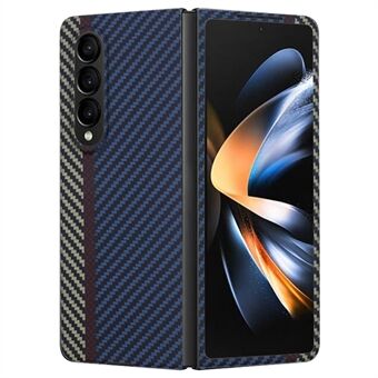 För Samsung Galaxy Z Fold4 5G-skal med 3-färgsdesign, tillverkat av Aramid Fiber-material med stora linsutskärningar till telefonen.