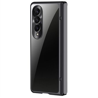 För Samsung Galaxy Z Fold4 5G-fodral Elektroplätering Telefonfodral med HD-härdat glas film.