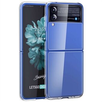 För Samsung Galaxy Z Flip4 5G Kristallklart fodral Hårt PC Baksida Mjuk TPU Bumper Edge Anti- Scratch Cover