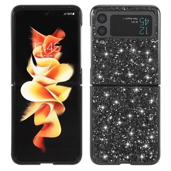 För Samsung Galaxy Z Flip4 5G Glitter Sparkling Case Galvanisering TPU-ram Hård PC Baksida Anti-halk skyddande skydd