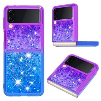 YB Quicksand Series-3 för Samsung Galaxy Z Flip4 5G Soft TPU Bakstycke Gradient Quicksand Flytande Sparkle Shell