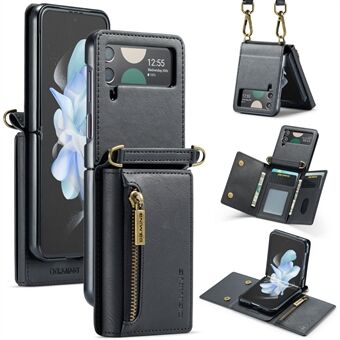 DG.MING M5-serien för Samsung Galaxy Z Flip4 5G-fodral RFID-blockerande PU-läder+PC-ficklock