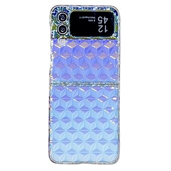 För Samsung Galaxy Z Flip4 5G Gradient Telefonskydd Hård PC Färgglad Diamond Texture Anti- Scratch Skal