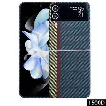 Till Samsung Galaxy Z Flip4 5G-skal Tre-färgsdesign Stötsäkert skydd Aramidfiber-telefonfodral