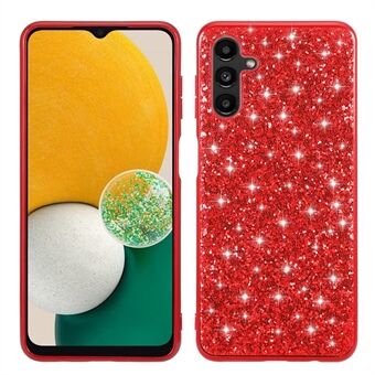 För Samsung Galaxy A14 5G Shiny glitter paljetter Telefonfodral Bumpsäkert galvanisering TPU-ram Hård PC-baksida