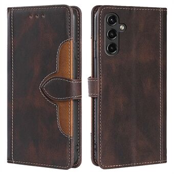 För Samsung Galaxy A14 5G Välskyddat halmhattmönster PU-läder Telefonfodral Stand Skin-touch Magnetic Flip Plånboksfodral