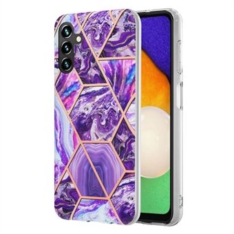 YB IMD Series-3 för Samsung Galaxy A14 5G marmormönster IMD IML Mjukt TPU-telefonfodral Dubbelsidigt galvaniskt skyddande skydd mot Scratch