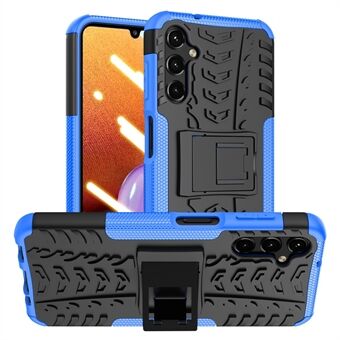 Kickstand telefonfodral för Samsung Galaxy A14 5G / A14 4G , Coolt däckmönster Stötsäkert PC+TPU 2-i-1 Hybrid Cover