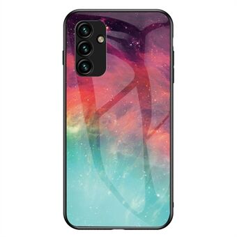 För Samsung Galaxy A14 5G Starry Mönstertryckning Telefonfodral i härdat glas Anti Scratch Hård PC+Mjuk TPU baksida