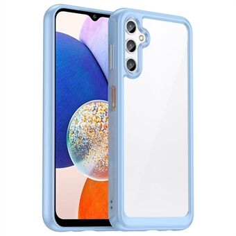 För Samsung Galaxy A14 5G telefonfodral, Scratch TPU-stötfångare + Akryl Bakskal Skyddsfodral