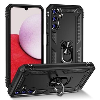 För Samsung Galaxy A14 5G Stötsäkert telefonfodral av militärklass Ring Ställdesign PC + TPU Fallsäkert skal