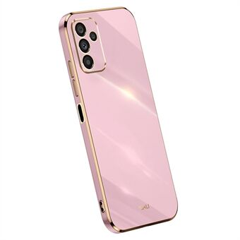 XINLI Anti-dropp telefonfodral för Samsung Galaxy A14 5G, galvanisering Golden Edge TPU mobiltelefonskal