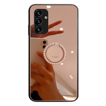 För Samsung Galaxy A14 5G Ring Kickstand TPU + PC-telefonskydd Reflekterande sminkspegelfodral