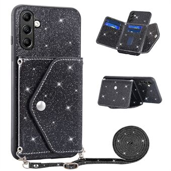 För Samsung Galaxy A14 5G / 4G PU Läder+TPU telefonskydd Kickstand Korthållare Mobilfodral