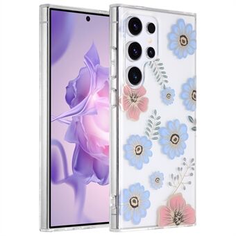 För Samsung Galaxy S23 Ultra-fodral TPU+PC IMD Floral Telefon Skyddsskal - SX