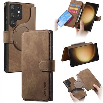 CASENEO MW-03 För Samsung Galaxy S23 Ultra Läderfodral Wallet Stand Avtagbart 2-i-1 Skydd