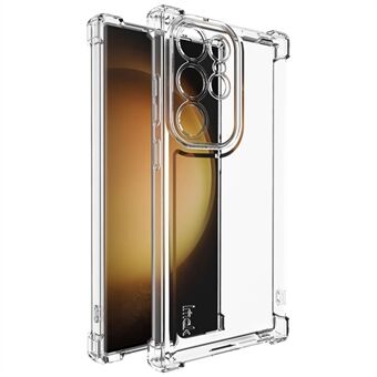 IMAK UX-4-serien för Samsung Galaxy S23 Ultra-fodral Rakt Ram Fyra hörn Stötsäkert Transparent TPU-skal