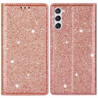 För Samsung Galaxy S23 Glitter Paljetter PU Läder Telefonfodral Korthållare Stötsäkert Stand Cover