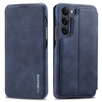 LC.IMEEKE För Samsung Galaxy S23 Dammtätt mobiltelefonskal PU- Stand Telefonfodral med kortplats