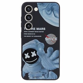 För Samsung Galaxy S23 telefon TPU-fodral Astronautmönsterutskrift Anti- Scratch telefonskal