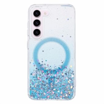 JTW-serien TPU+Akryltelefonfodral för Samsung Galaxy S23-fodral Glitter Epoxy Stöttåligt Skydd kompatibelt med MagSafe