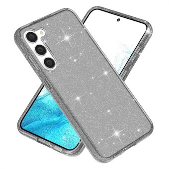 För Samsung Galaxy S23+ Anti-fall Glittrande Pulver Mjuk TPU + Hårt PC Telefonfodral Skyddande baksida