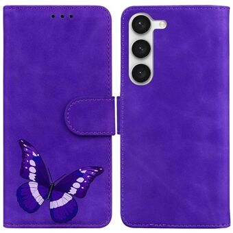 För Samsung Galaxy S23+ Mobiltelefon Plånboksfodral Butterfly Pattern Printing PU-läder Skin-touch-fodral med Stand