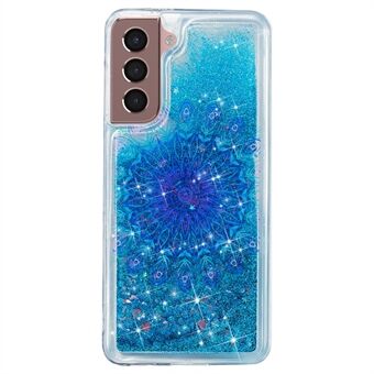 För Samsung Galaxy S23+ Glitter Liquid Quicksand TPU telefonfodral präglingsmönster telefonfodral