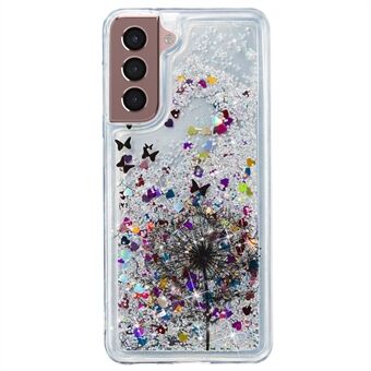 För Samsung Galaxy S23+ Glitter Liquid Quicksand TPU telefonfodral präglingsmönster telefonfodral