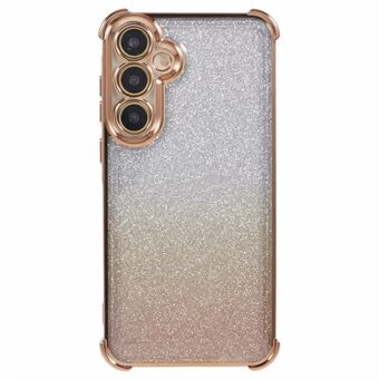 För Samsung Galaxy A54 5G fodral med glitter TPU telefonskal med hjärtmönstrad sidokant.