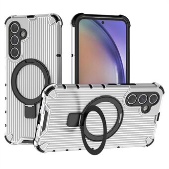 För Samsung Galaxy A54 5G-fodral Magnetiskt stativ PC+TPU-telefonfodral Randdesign