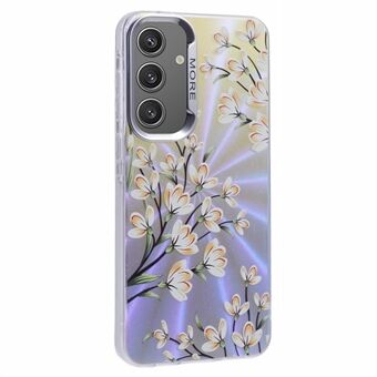 För Samsung Galaxy A54 5G Blommigt skal med laserprydnad av PC+TPU till telefonen.