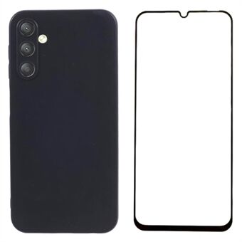 WANLONFENG MS Series för Samsung Galaxy A54 5G Skal Matt TPU Telefonskydd med skärmskyddsfilm av härdat glas