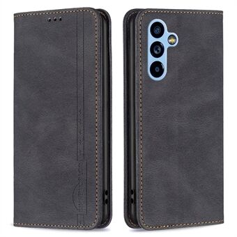 BINFEN COLOR BF Leather Series-5 för Samsung Galaxy A54 5G Style-08 RFID Blockerande Magnetisk Autostängning Full täckning PU Läderfodral Telefonfodral med Stand