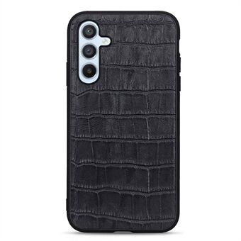 För Samsung Galaxy A54 5G Crocodile Texture Anti- Scratch Fodral Äkta läderbelagd PC + TPU Stötsäkert skyddande telefonfodral