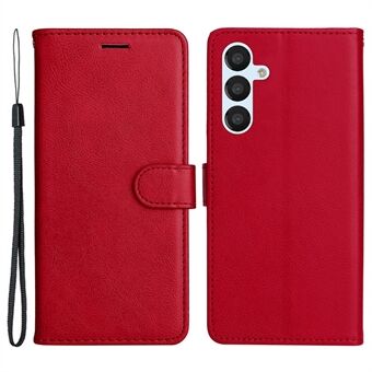 KT Leather Series-2 för Samsung Galaxy A54 5G PU Läder Telefon Flip Plånboksfodral Enfärgad Stand Magnetstängning Stötsäkert telefonfodral med rem