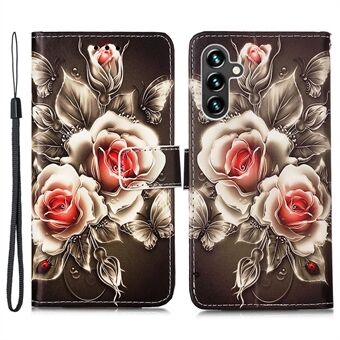 YB Mönsterutskrift Läder Series-4 för Samsung Galaxy A54 5G PU Läder Stand Telefonfodral Övergripande täckning Inre TPU-fodral