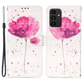 För Samsung Galaxy A54 5G YB Mönsterutskrift Läder Series-2 Hellindat PU-läder 3D-mönsterutskrift Telefonfodral Stand Folio Flip Cover