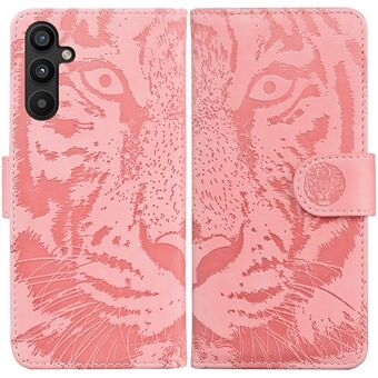 För Samsung Galaxy A54 5G PU Stand Magnetlåsfodral Tigermönster Plånbok Skyddsfodral