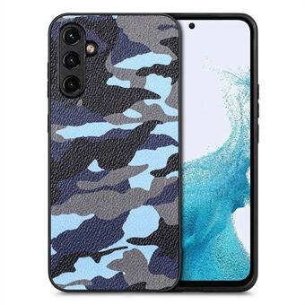 För Samsung Galaxy A54 5G kamouflagemönster telefonfodral PU-läder+PC+TPU Anti-droppfodral